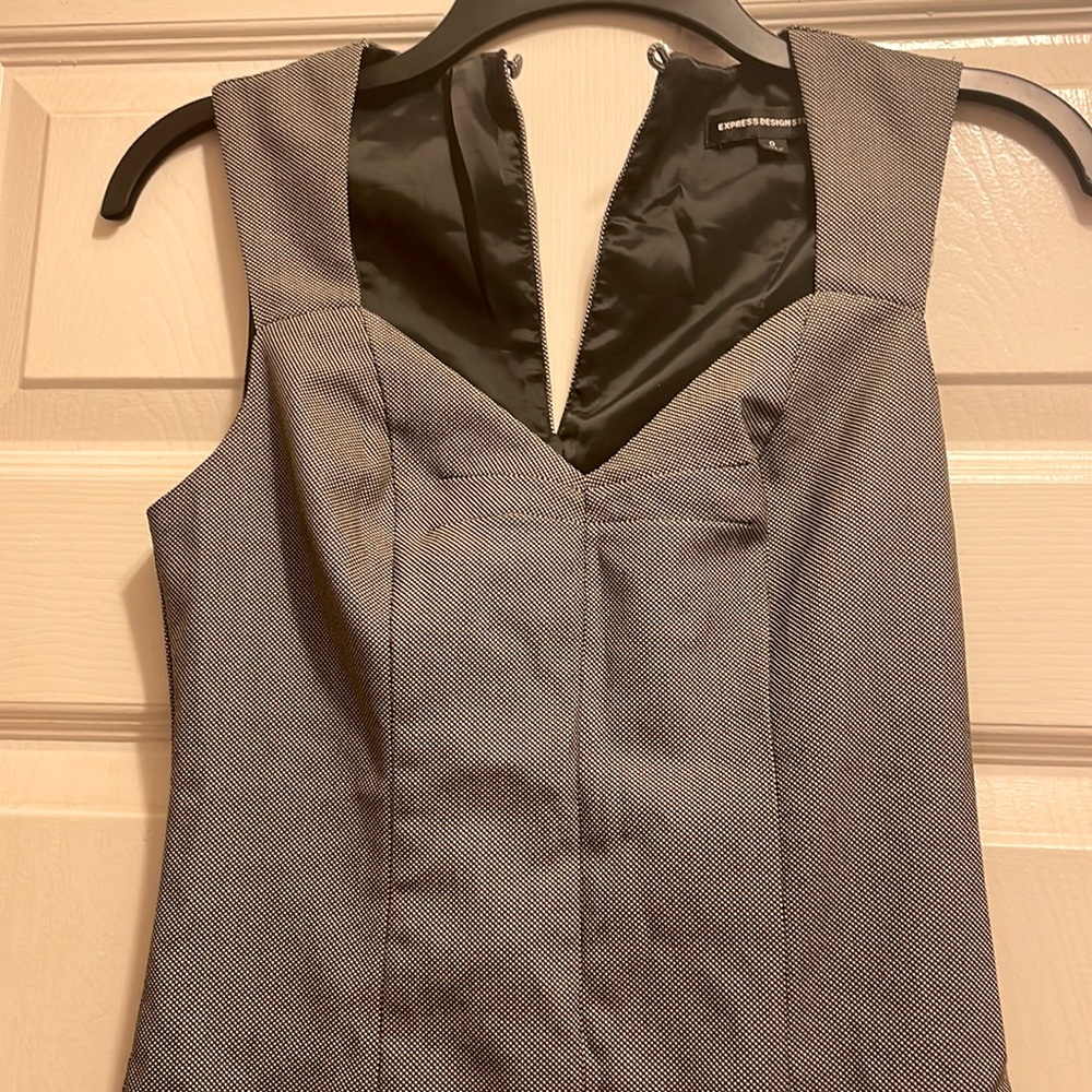 EXPRESS DESIGN STUDIO size 0 office dress grey